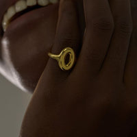 Electroformed Round Doughnut Adjustable Ring in 925 Sterling Silver