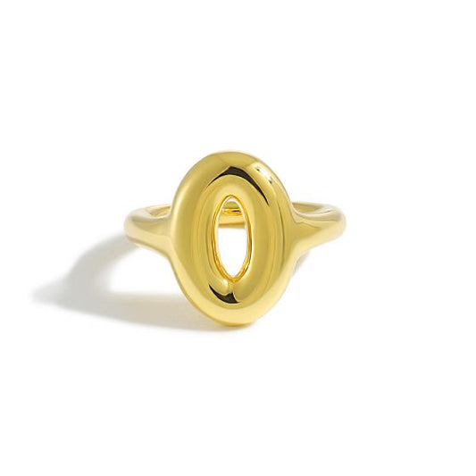 Electroformed Round Doughnut Adjustable Ring in 925 Sterling Silver