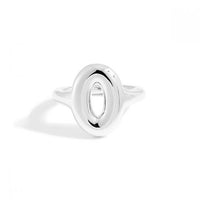 Electroformed Round Doughnut Adjustable Ring in 925 Sterling Silver