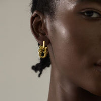 Masculine Geometry Electroformed Hollow Stud Earrings