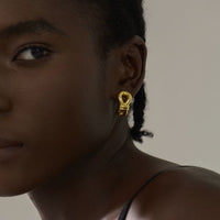 Knotted Hoop Earrings in Electroformed Sterling Silver