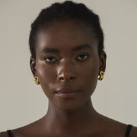 Knotted Hoop Earrings in Electroformed Sterling Silver