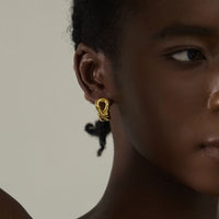 Knotted Hoop Earrings in Electroformed Sterling Silver