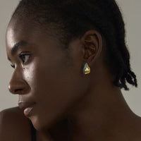 Sterling Silver Irregular Waterdrop Electroformed Stud Earrings