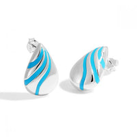 Sterling Silver Irregular Waterdrop Electroformed Stud Earrings