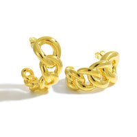 Hollow Curb Chain Chunky Earrings