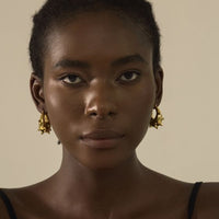 Classic U-Shape Rivet Chunky Hoop Earrings