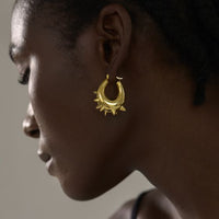 Classic U-Shape Rivet Chunky Hoop Earrings