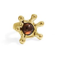 Sterling Silver Irregular Crown Gemstone Statement Ring