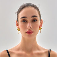 Irregular Hollow Knot Sterling Silver Statement Earrings