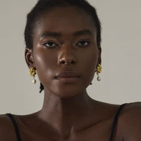 Irregular Hollow Knot Sterling Silver Statement Earrings