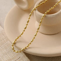 Holiday Oval Bead Geometry 925 Sterling Silver Choker