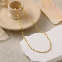 Holiday Oval Bead Geometry 925 Sterling Silver Choker