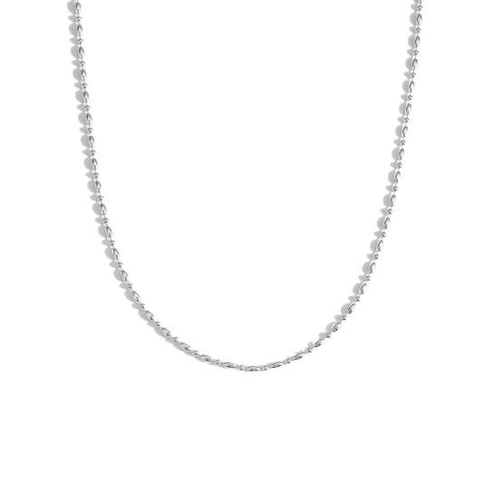 Holiday Oval Bead Geometry 925 Sterling Silver Choker