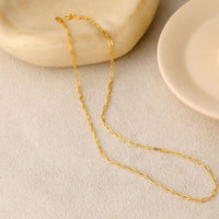 Simple Geometry Hollow Chain Choker Necklace