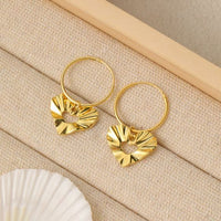 Heart Wave 925 Sterling Silver Hoop Earrings