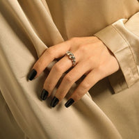Hollow Twisted Rope Adjustable 925 Sterling Silver Ring
