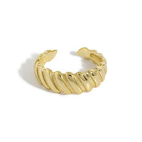 Gear Motif Adjustable 925 Sterling Silver Ring