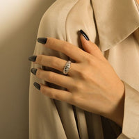 Gear Motif Adjustable 925 Sterling Silver Ring