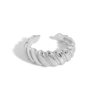 Gear Motif Adjustable 925 Sterling Silver Ring