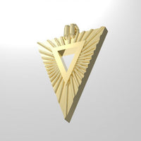 Statement Geometry Triangle Necklace, 925 Sterling Silver