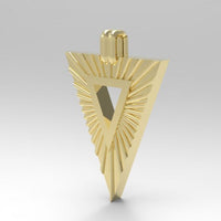 Statement Geometry Triangle Necklace, 925 Sterling Silver