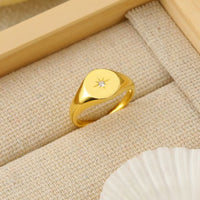 Sun and Stars Crystal Adjustable Ring, 925 Sterling Silver