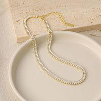 Classic Rectangle Crystal Geometry Necklace