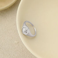 Crystal Sun Shine Sterling Silver Adjustable Ring
