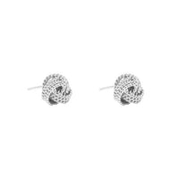 Hautical Hemp Rope 925 Sterling Silver Stud Earrings