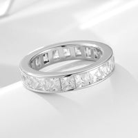 Gold Plated Engagement Eternity Band Ring