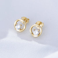 Minimalist Hollow Stud Earrings in Solid Sterling Silver