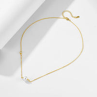 Sterling Silver Shell Pearl Necklace