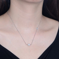 Sterling Silver Shell Pearl Necklace
