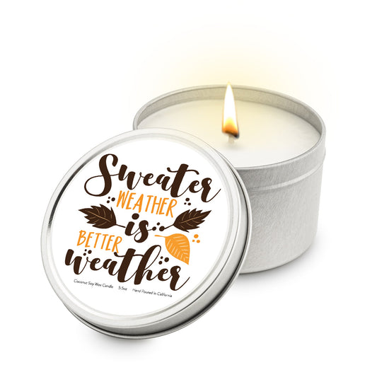 Sweater Weather Soy Blend Travel Candle Tin, 5.5 oz