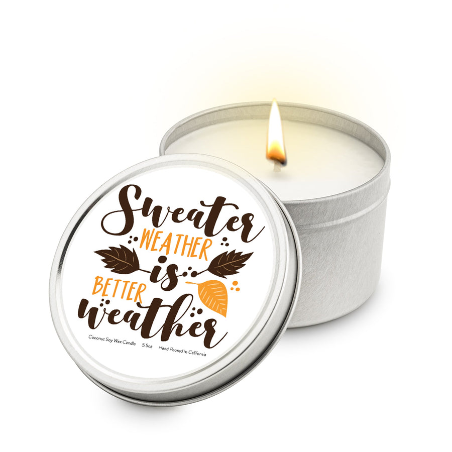 Sweater Weather 5.5 oz Soy Blend Travel Candle Tin