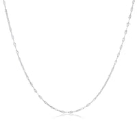 Twisted Serpentine Four Clover Chain 16"/18" 925 Sterling Silver