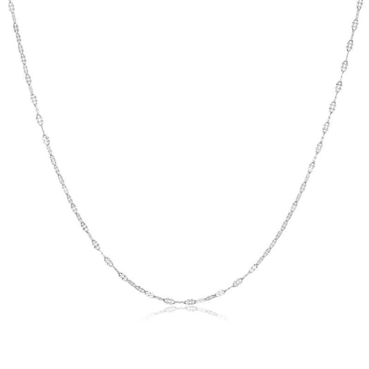 Twisted Serpentine Four Clover Chain 16"/18" 925 Sterling Silver