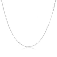 Twisted Serpentine Four Clover Chain 16"/18" 925 Sterling Silver