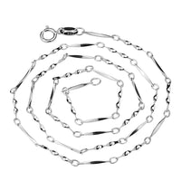 Twisted Link Bar Chain Necklace