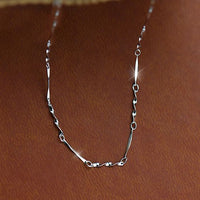 Twisted Link Bar Chain Necklace