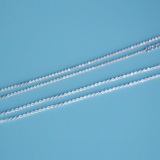 Flat Link Cable Sterling Silver Chain