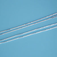 Flat Link Cable Sterling Silver Chain