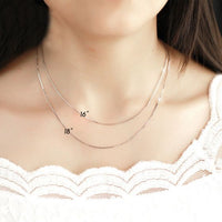 925 Sterling Silver Box Chain Collar Necklace 16"/18"