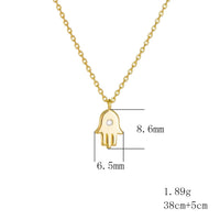 Gold Plated Sterling Silver Evil Eye Hamsa Necklace