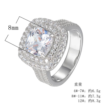 Sterling Silver Timeless Wedding Ring with Cubic Zirconia