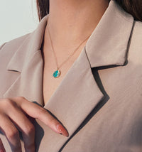 Gold Plated Sterling Silver Enamel MoonStar Necklace