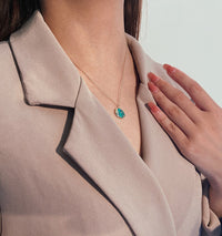Gold Plated Sterling Silver Enamel MoonStar Necklace